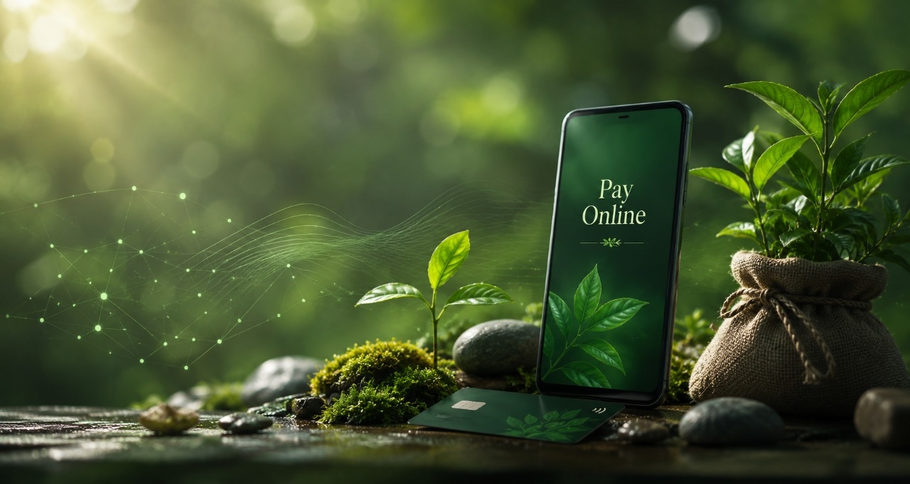Pay online with credit card and smartphone